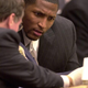 Then-Baltimore Ravens linebacker Ray Lewis and his attorney Ed Garland during Lewis’ trial for murder at Fulton County Courthouse June 2, 2000, in Atlanta
SUNNY SUNG/AFP/Getty Images